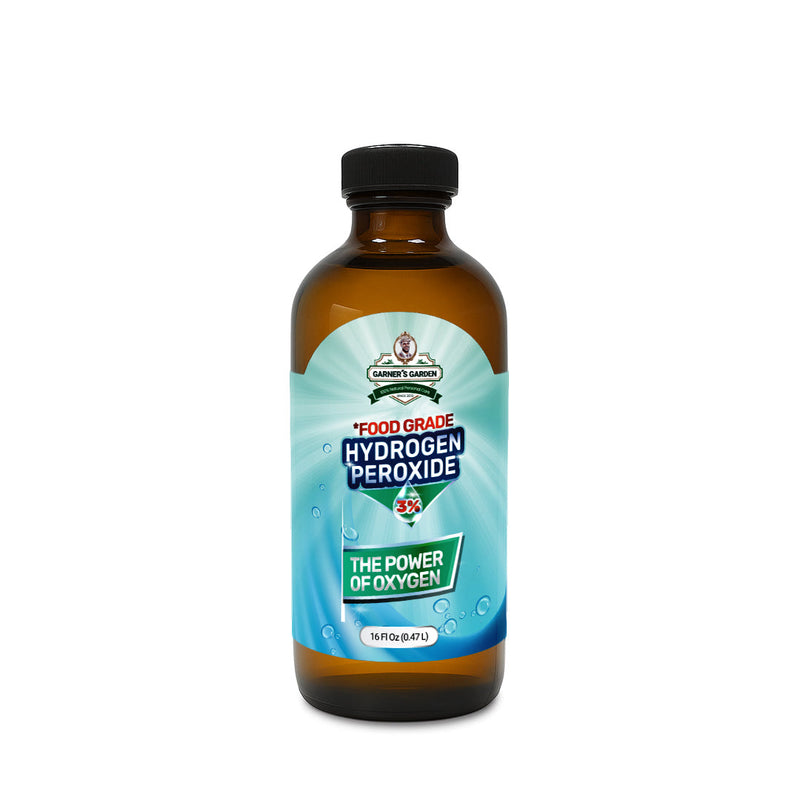 Garner's Garden 3% Food Grade Hydrogen Peroxide Cleaning Supplies White Smoke 16oz FG Hydrogen Peroxide