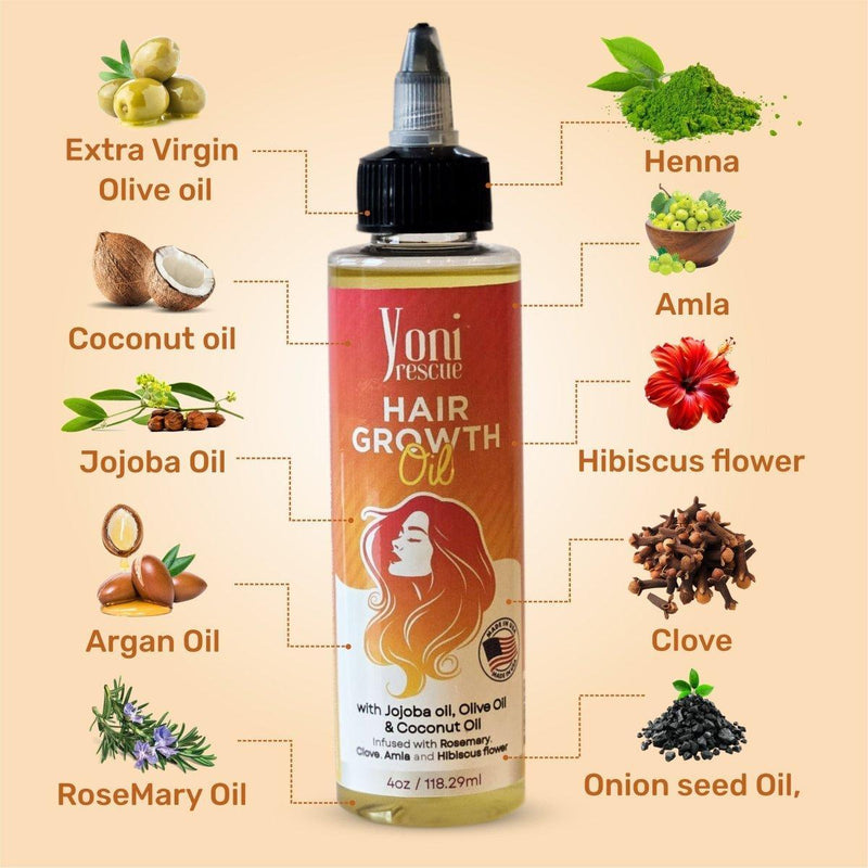 yoni rescue Hair Growth Oil Hair Oil Peach Puff