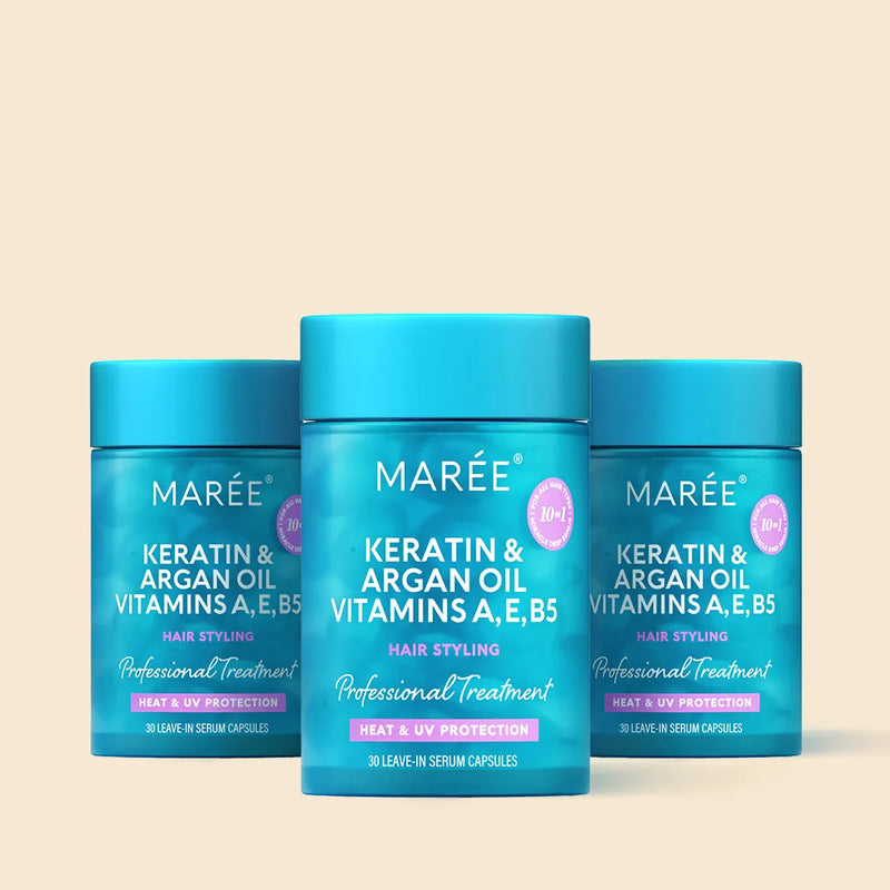 Maree Keratin Oil Capsules for Frizz Control Antique White 3 items - Best price
