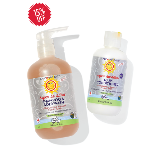 California Baby (No Fragrance) Super Sensitive™ Shampoo + Conditioner Bundle Bundles White Smoke