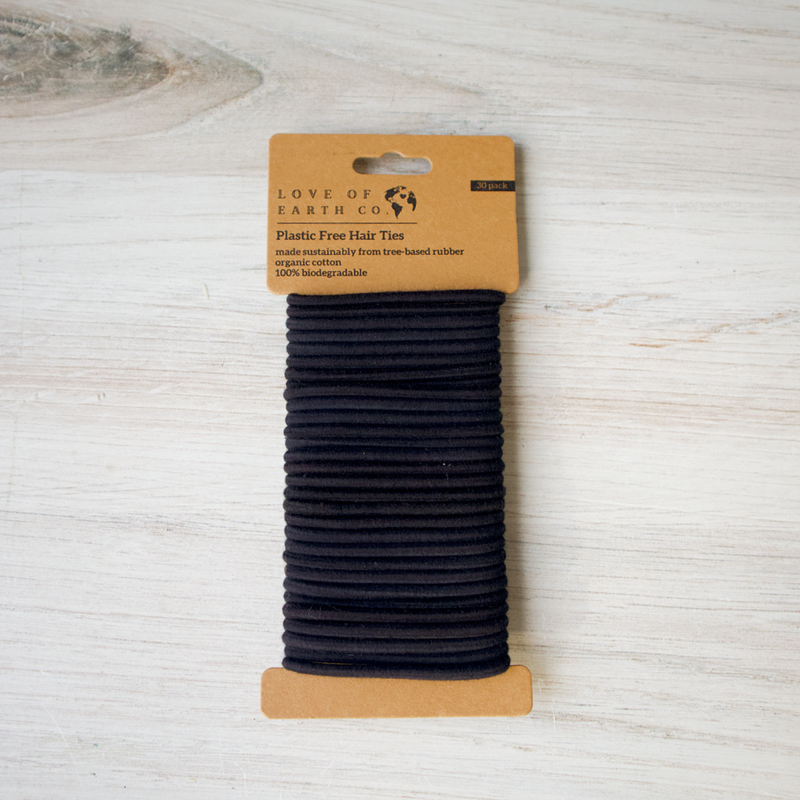 Love of Earth Co. Compostable Hair Ties (Pack of 30) Light Gray