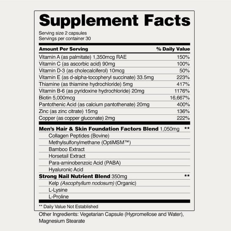 Snap Supplements Hair Growth Supplement for Men Lavender
