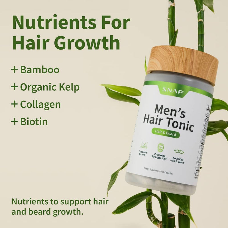 Snap Supplements Hair Growth Supplement for Men Light Gray