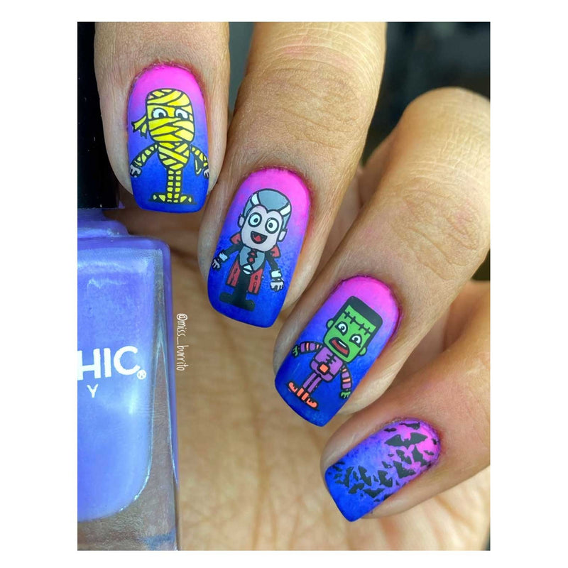 UberChic Beauty Halloween-10 Stamping Plate Rosy Brown