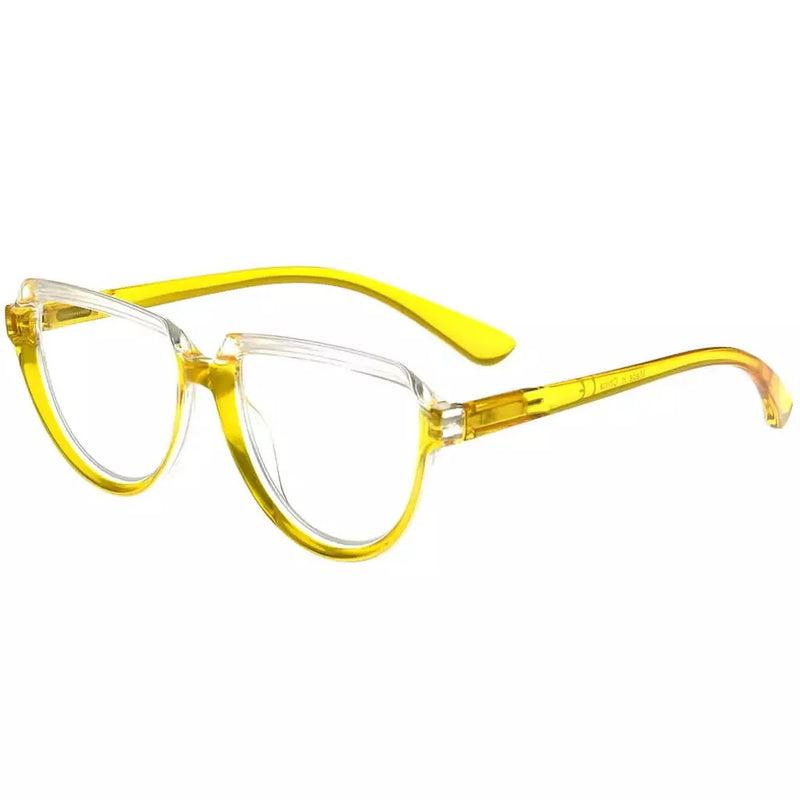 eyekeeper.com Half Moon Design Thicker Frame Reading Glasses R2006 Eyeglasses White Smoke Yellow / without magnification,Yellow / +0.50,Yellow / +0.75,Yellow / +1.00,Yellow / +1.25,Yellow / +1.50,Yellow / +1.75,Yellow / +2.00,Yellow / +2.25,Yellow / +2.50,Yellow / +2.75,Yellow / +3.00,Yellow / +3.50,Yellow / +4.00
