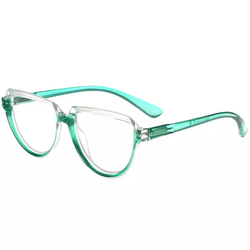 eyekeeper.com Half Moon Design Thicker Frame Reading Glasses R2006 Eyeglasses White Smoke Green / without magnification,Green / +0.50,Green / +0.75,Green / +1.00,Green / +1.25,Green / +1.50,Green / +1.75,Green / +2.00,Green / +2.25,Green / +2.50,Green / +2.75,Green / +3.00,Green / +3.50,Green / +4.00