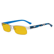 eyekeeper.com Half-rim Blue Light Blocking Eyeglasses HP17005 Eyeglasses White Smoke Silver Blue / without magnification