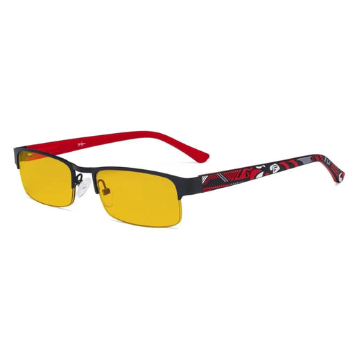 eyekeeper.com Half-rim Blue Light Blocking Eyeglasses HP17005 Eyeglasses White Smoke Black Red / without magnification,Gold Brown / without magnification,Gunmetal Grey / without magnification,Silver Blue / without magnification
