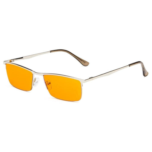eyekeeper.com Half Rim Blue Light Blocking Reading Glasses DS1614 Eyeglasses Orange Silver / without magnification