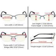eyekeeper.com Half-rim Blue Light Filter Eyeglasses LX19008-BB40 Eyeglasses White Smoke Black / without magnification,Pink / without magnification,Red / without magnification