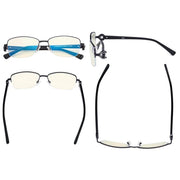eyekeeper.com Half-rim Blue Light Filter Eyeglasses LX19008-BB40 Eyeglasses White Smoke Black / without magnification,Pink / without magnification,Red / without magnification