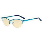 eyekeeper.com Stylish Cat-eye Blue Light Blocking Eyeglasses TM17002 Eyeglasses Dark Cyan Blue / without magnification