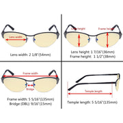 eyekeeper.com Stylish Cat-eye Blue Light Blocking Eyeglasses TM17002 Eyeglasses Dark Slate Gray Black / without magnification,Blue / without magnification,Gold / without magnification,Purple / without magnification,Red / without magnification