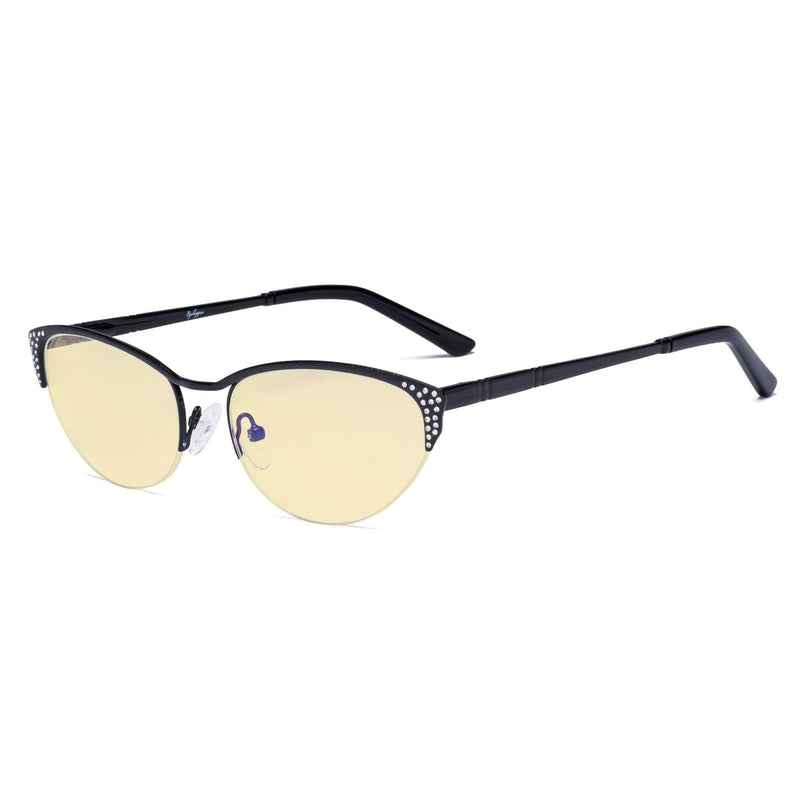 eyekeeper.com Stylish Cat-eye Blue Light Blocking Eyeglasses TM17002 Eyeglasses White Smoke Black / without magnification