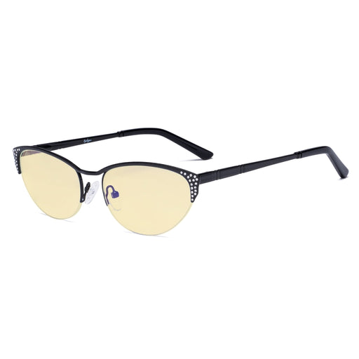 eyekeeper.com Stylish Cat-eye Blue Light Blocking Eyeglasses TM17002 Eyeglasses White Smoke Black / without magnification