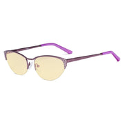eyekeeper.com Stylish Cat-eye Blue Light Blocking Eyeglasses TM17002 Eyeglasses Wheat Purple / without magnification