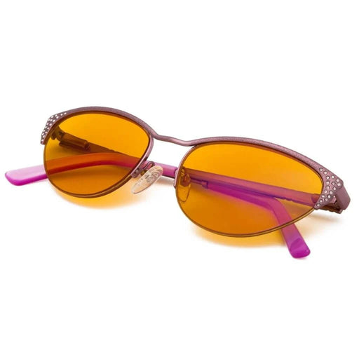 eyekeeper.com Half-rim Cat-eye Blue Light Blocking Readers 4-LX17002 Eyeglasses White Smoke Purple / +0.50,Purple / +1.50
