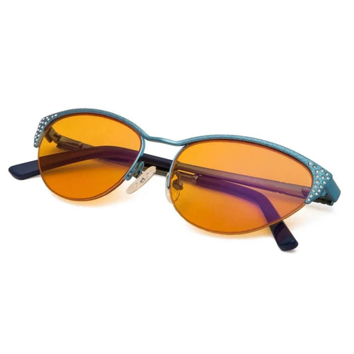 eyekeeper.com Half-rim Cat-eye Blue Light Blocking Readers 4-LX17002 Eyeglasses White Smoke Blue / without magnification