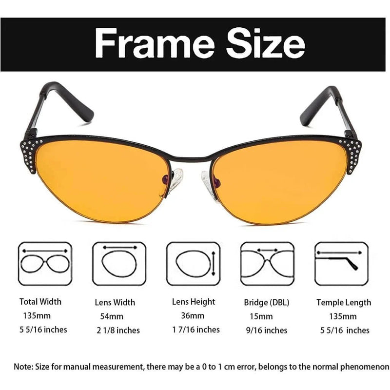 eyekeeper.com Half-rim Cat-eye Blue Light Blocking Readers 4-LX17002 Eyeglasses White Smoke Blue / without magnification,Gold / without magnification,Purple / +0.50,Purple / +1.50,Red / without magnification