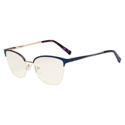 eyekeeper.com Blue Light Filter Glasses Half-rim Stylish Style LX19028-BB40 Eyeglasses Dark Slate Gray Blue / without magnification