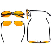 eyekeeper.com Half-rim Crystal Blue Light Blocking Eyeglasses LX19008-BB98 Eyeglasses White Smoke Black / without magnification,Pink / without magnification,Red / without magnification