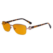eyekeeper.com Half-rim Crystal Blue Light Blocking Eyeglasses LX19008-BB98 Eyeglasses White Smoke Pink / without magnification