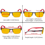 eyekeeper.com Semi-rimless Metal Blue Light Blocking Eyeglasses HP17003 Eyeglasses Black Black / without magnification,Gold / without magnification,Gunmetal / without magnification,Silver / without magnification