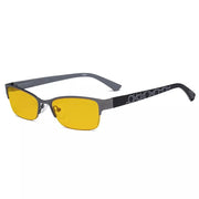 eyekeeper.com Half-rim Metal Blue Light Blocking Eyeglasses HP17006 Eyeglasses White Smoke Gunmetal Grey
