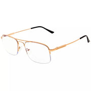 eyekeeper.com Half-rim Pilot Progressive Multifocus Reading Glasses M1706 Eyeglasses White Smoke Gold / +1.00,Gold / +1.50,Gold / +2.00,Gold / +2.50,Gold / +3.00,Gold / +3.50