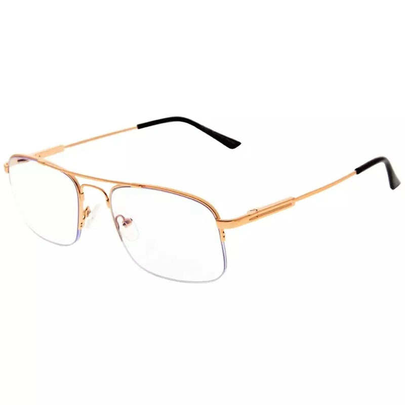 eyekeeper.com Half-rim Pilot Progressive Multifocus Reading Glasses M1706 Eyeglasses White Smoke Gold / +1.00,Gold / +1.50,Gold / +2.00,Gold / +2.50,Gold / +3.00,Gold / +3.50
