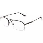 eyekeeper.com Half-rim Pilot Progressive Multifocus Reading Glasses M1706 Eyeglasses White Smoke Gunmetal / +1.00,Gunmetal / +1.50,Gunmetal / +2.00,Gunmetal / +2.50,Gunmetal / +3.00,Gunmetal / +3.50