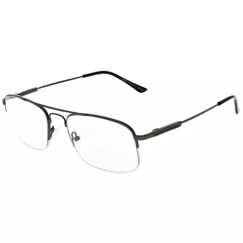 eyekeeper.com Half-rim Pilot Progressive Multifocus Reading Glasses M1706 Eyeglasses White Smoke Gunmetal / +1.00,Gunmetal / +1.50,Gunmetal / +2.00,Gunmetal / +2.50,Gunmetal / +3.00,Gunmetal / +3.50