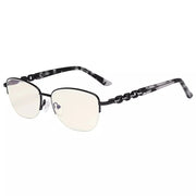 eyekeeper.com Half-rim Stylish Blue Light Blocking Reading Glasses LX17016 Eyeglasses White Smoke Black / without magnification,Black / +0.50,Black / +0.75,Black / +1.00,Black / +1.25,Black / +1.75,Black / +2.00