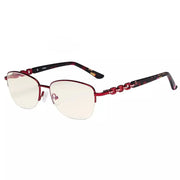 eyekeeper.com Half-rim Stylish Blue Light Blocking Reading Glasses LX17016 Eyeglasses White Smoke Red / without magnification,Red / +0.50,Red / +0.75,Red / +1.00,Red / +1.25,Red / +1.50,Red / +1.75,Red / +2.00