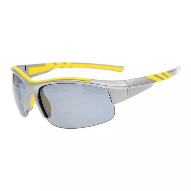 eyekeeper.com Half Rim TR90 Polarized Bifocal Reading Sunglasses TH6226PGSG Sunglasses White Smoke Grey / +1.50,Grey / +2.00,Grey / +2.50,Grey / +3.00