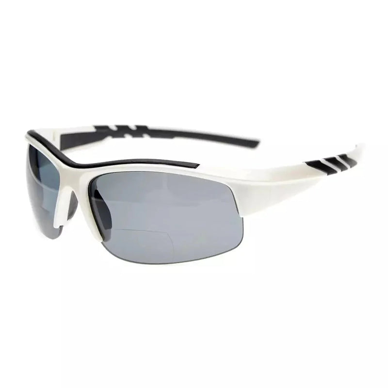 eyekeeper.com Half Rim TR90 Polarized Bifocal Reading Sunglasses TH6226PGSG Sunglasses White Smoke White / +1.50,White / +2.00,White / +2.50,White / +3.00