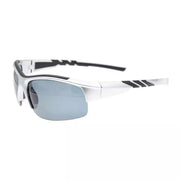 eyekeeper.com Half Rim TR90 Sport Polycarbonate Polarized Sunglasses TH6226 Sunglasses White Smoke Silver Grey Lens / without magnification