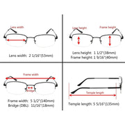 eyekeeper.com Half Rim Rectangle Reading Glasses R1704 Eyeglasses White Smoke Black / without magnification,Black / +0.50,Black / +0.75,Black / +1.00,Black / +1.25,Black / +1.50,Black / +1.75,Black / +2.00,Black / +2.25,Black / +2.50,Black / +2.75,Black / +3.00,Black / +3.50,Black / +4.00,Gold / without magnification,Gold / +0.50,G