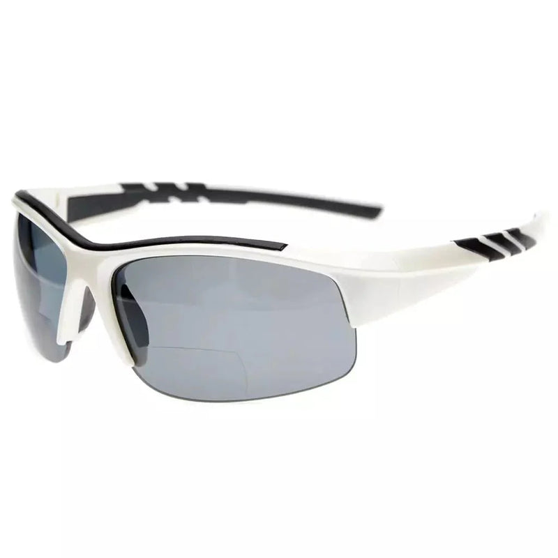 eyekeeper.com Half Rimless TR90 Sport Bifocal Reading Sunglasses TH6226-B Sunglasses White Smoke White / +1.00,White / +1.25,White / +1.50,White / +1.75,White / +2.00,White / +2.25,White / +2.50,White / +3.00,White / +3.50