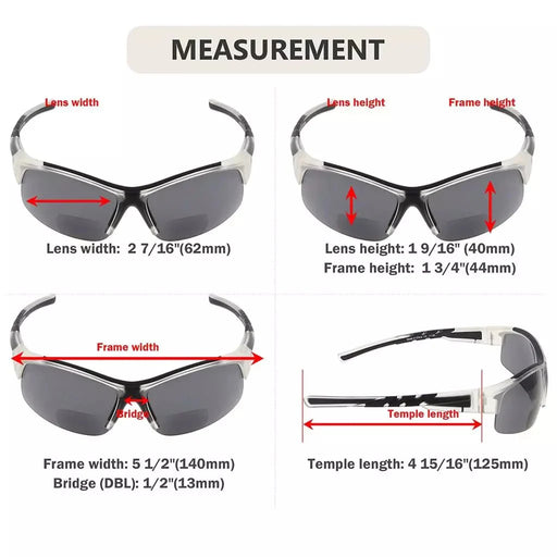 eyekeeper.com Half Rimless TR90 Sport Bifocal Reading Sunglasses TH6226-B Sunglasses White Smoke Clear / +1.00,Clear / +1.25,Clear / +1.50,Clear / +1.75,Clear / +2.00,Clear / +2.25,Clear / +2.50,Clear / +3.00,Clear / +3.50,Matte Black / +1.00,Matte Black / +1.25,Matte Black / +1.50,Matte Black / +1.75,Matte Black / +2.00,Matte Black / +2.25,Matte Bla