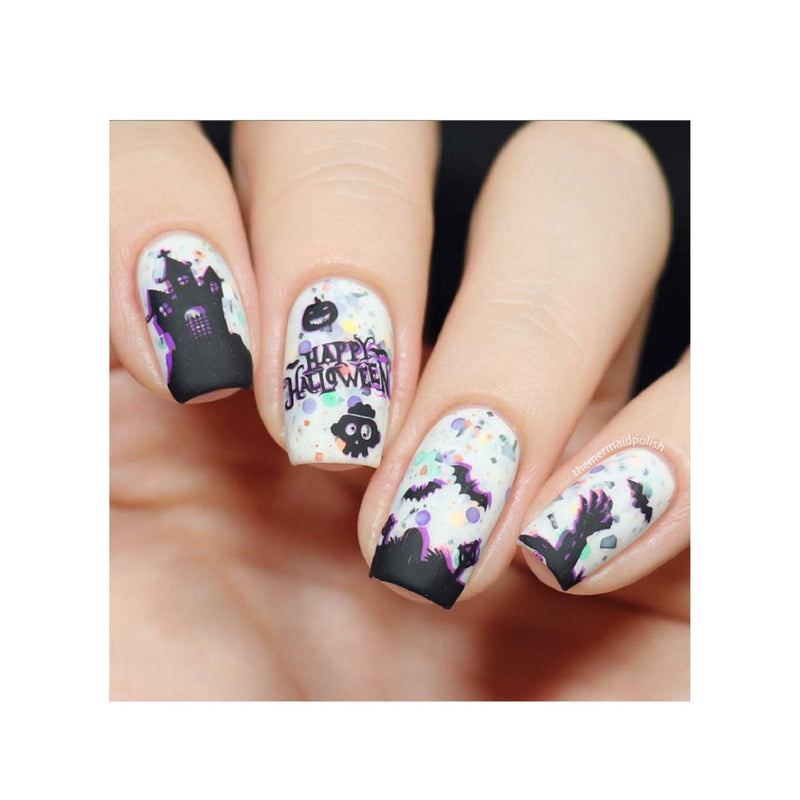 UberChic Beauty Halloween-06 Stamping Plate Gray