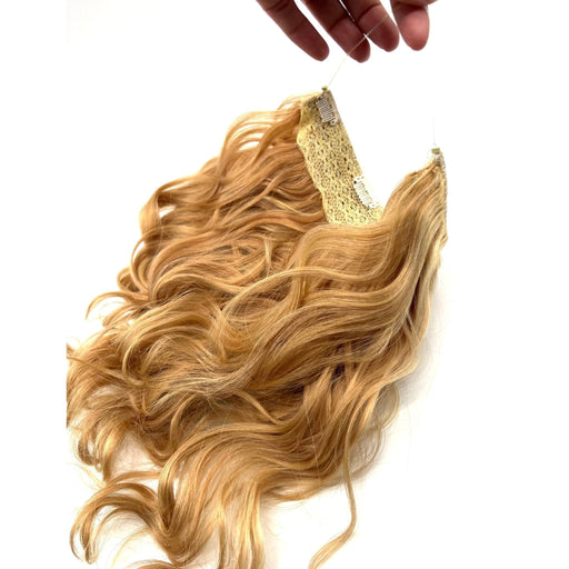 VIP Extensions Halo Hair Extensions Body Wave Real Human Hair 14" Hair Extension White Smoke F14/24
