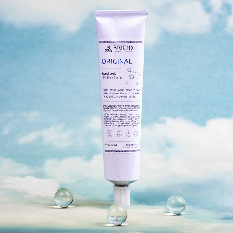 Brigid Trading Company Original Natural Hand Lotion - 100% Fragrance Free Lotion Light Steel Blue