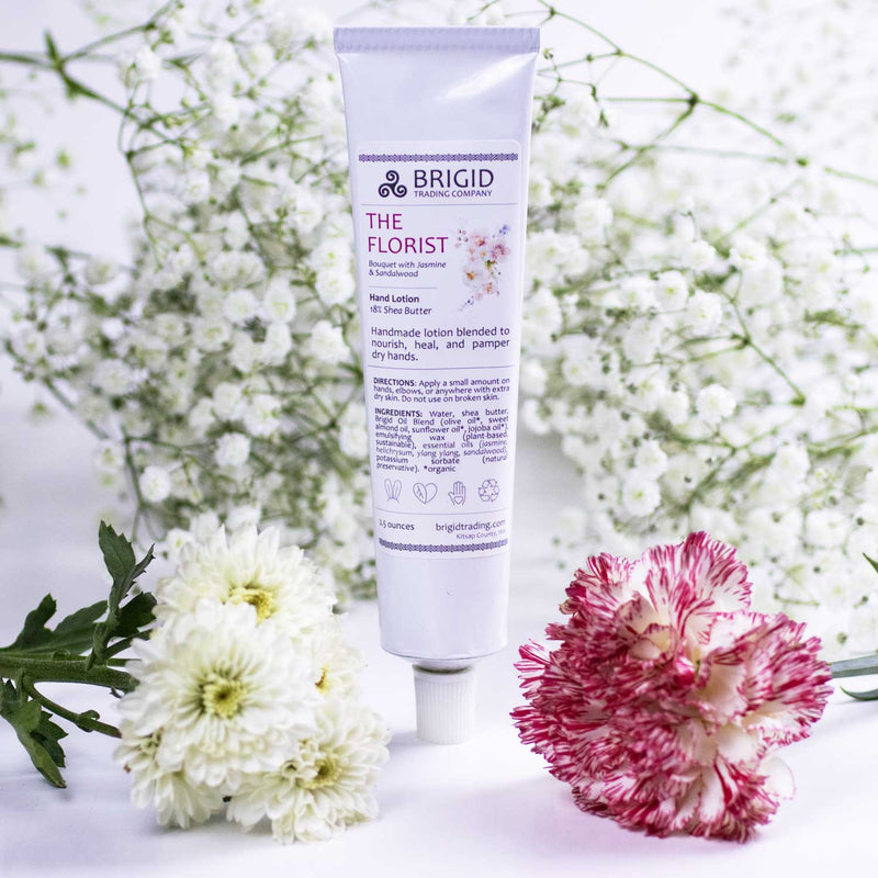 Brigid Trading Company The Florist Natural Hand Lotion - Jasmine, Ylang Ylang, Helichrysum, and Sandalwood Hand Lotion Lavender