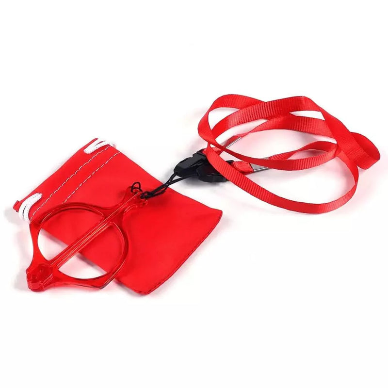eyekeeper.com Handhold Magnifier Folding Reading Glasses Metalless Screwless Readers with Neck Strap NR153 Eyeglasses White Smoke Red / +1.00,Red / +1.25,Red / +1.50,Red / +1.75,Red / +2.00,Red / +2.25,Red / +2.50,Red / +2.75,Red / +3.00,Red / +3.25,Red / +3.50,Red / +4.00