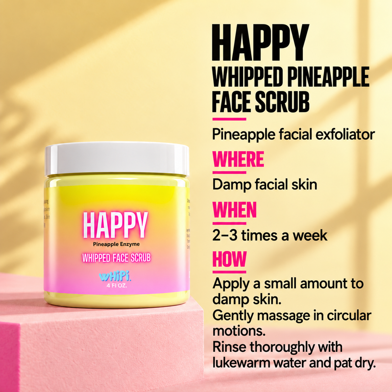 Whipi Co Happy Whipped Pineapple Face Scrub Pale Goldenrod