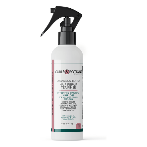 Curls & Potions Chebula & Green Tea Hair Repair Tea Rinse HAIR RINSE Light Gray 8 OZ BOTTLE