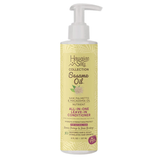 VIP Extensions Hawaiian Silky Sesame Oil All-in-One Leave-In Conditioner, 8 oz Leave-In Conditioner White Smoke