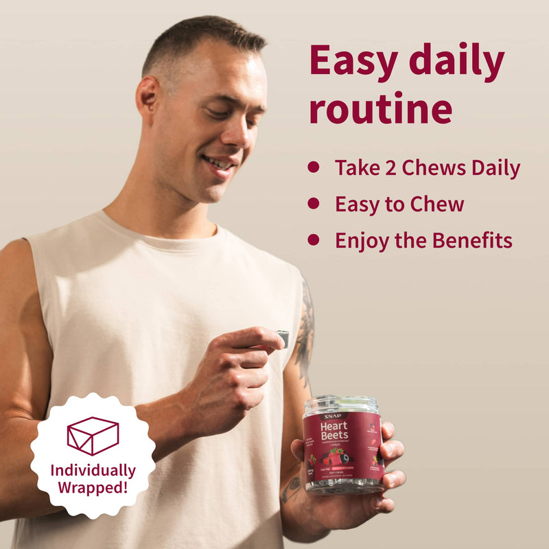 Snap Supplements Heart Beets Chews - Buy 2, Get 1 FREE! Gray