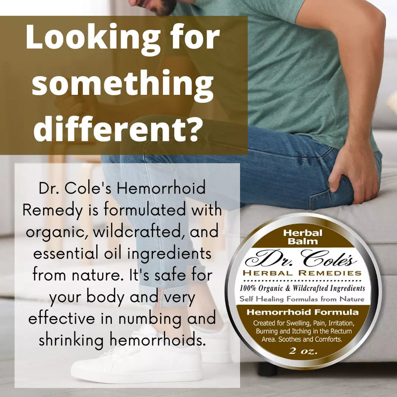 COLEHERBALS LLC 01 - Dr. Cole's Organic Hemorrhoid Balm Herbal Lavender